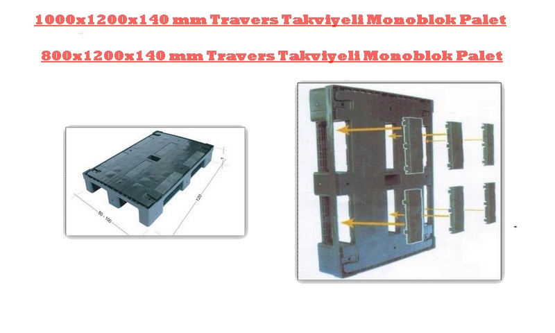 1ooo X 1200 X 140 Mm Travers Takviyeli Monoblok Palet