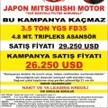 2 Ton-3 Ton - 3.5 Ton Satılık Forklift Japon Mitsubishi Motor Ygs Forklift
